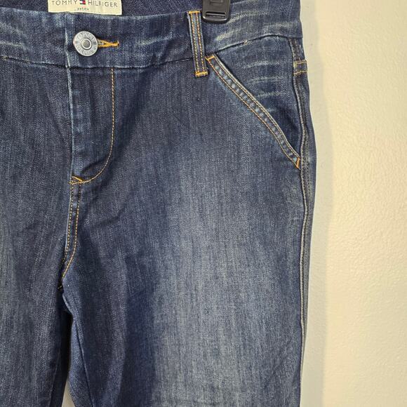Vintage Tommy Hilfiger Jean's Women's 14P Hipster Dark Wash Embellished Pocket - Picture 4 of 10